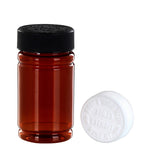 150ml double-layer pressure screw cap straight tube plastic small medicine bottle pill wide mouth bottle transparent brown bamboo node bottle wholesale
