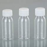 50ml food grade round plastic bottle, transparent PET bottle with anti-theft lid