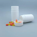 Manufacturer 100/120/150ml wide mouth health product plastic bottle VC bamboo bottle disinfectant tablet Vitamin C bottle