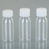 50ml food grade round plastic bottle, transparent PET bottle with anti-theft lid