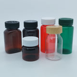 100ml food grade plastic bottle, 100ml PET wide mouth capsule, empty bottle with pressure screw cap