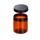 400ml tawny wide mouth bottle plastic bottle facial mask subpacking eye mask brown sealed plastic can aluminum lid wholesale