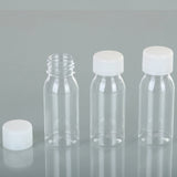50ml food grade round plastic bottle, transparent PET bottle with anti-theft lid